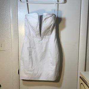 Ark and co white sleeveless mini dress stripes